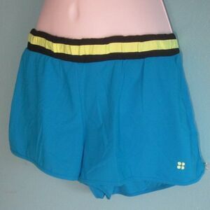 Sweaty Betty Turquoise Blue Lower Rise Womens Running Athletic Shorts Size XL